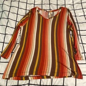 Women’s long sleeve striped top size small